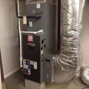 a gas furnace in need of repair at home in dekalb county, ca