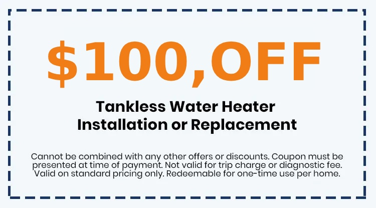 tankless water installation coupon